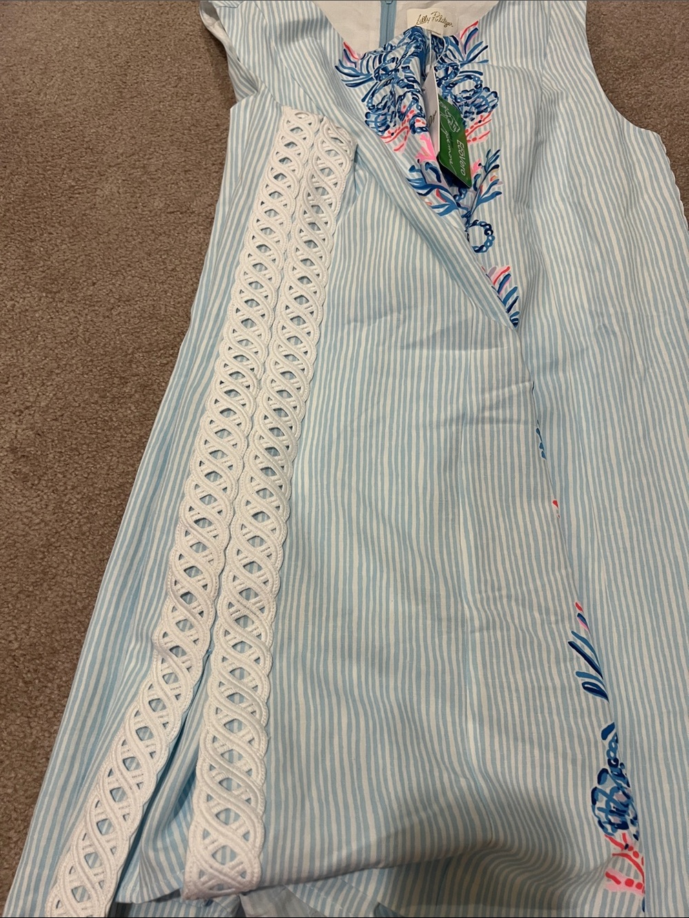 H2F! Lilly Pulitzer Sade Shift Embroidered Romper, 16, NWT. 🌸 - Picture 4 of 12